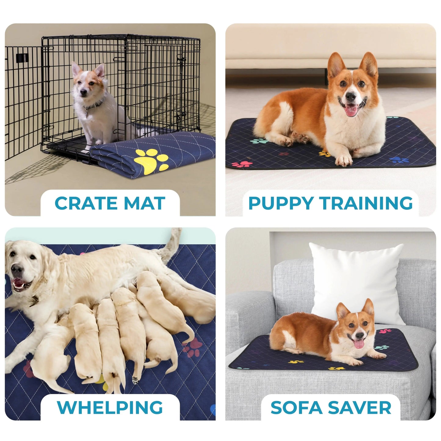 Washable Dog Pee Pads - Super Absorbent & Leakproof Puppy Pads
